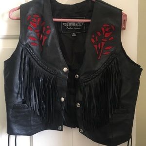 Unik rose leather jacket size X-Large